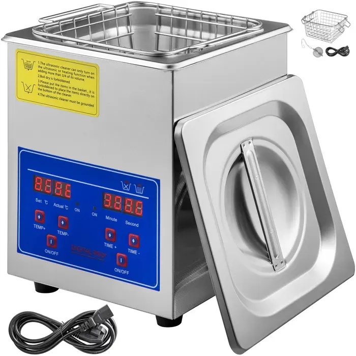 Nettoyeur à Ultrasons-Duoku-2 L-Acier Inoxydable-avec Minuterie de Chauffage Numérique et Nettoyage de Bijoux