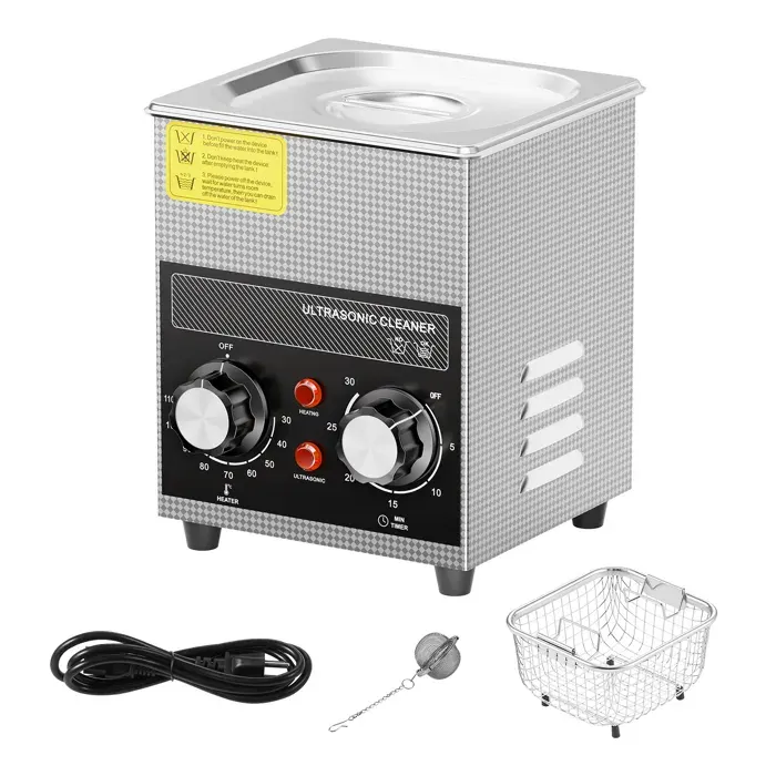 Nettoyeur à Ultrasons-Duoku-2 L-Machine de Cavitation Sonique Numérique 60W-avec Chauffage Minuterie et Panier