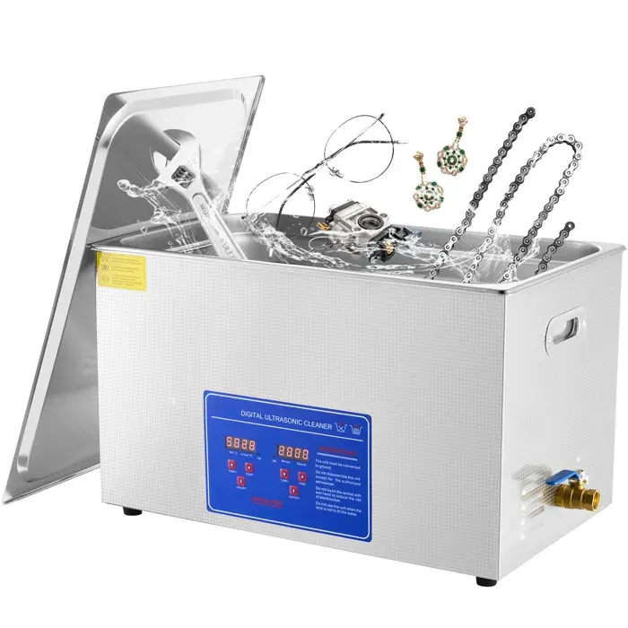 Nettoyeur à Ultrasons-Duoku-27.2 L-Minuterie Numérique et Chauffage-Acier inoxydable-40kHz