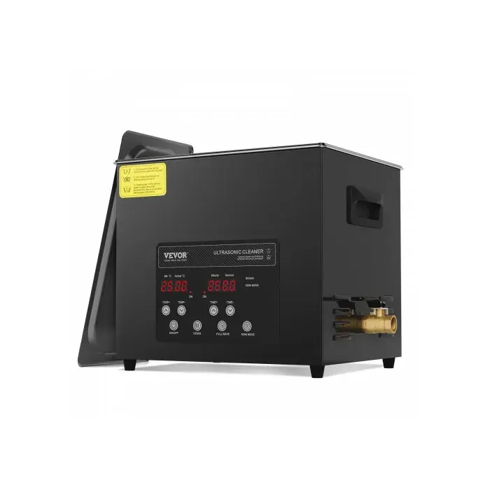 Nettoyeur à Ultrasons Numérique 10 L Machine de Nettoyage à Ultrasons 240 W avec Mode Doux et Dégazage Amélioré avec Chauffage