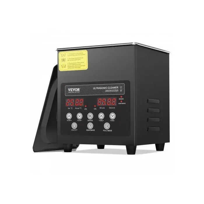 Nettoyeur à Ultrasons Numérique 2 L Machine de Nettoyage à Ultrasons 60 W avec Mode Doux et Dégazage Amélioré avec Chauffage et