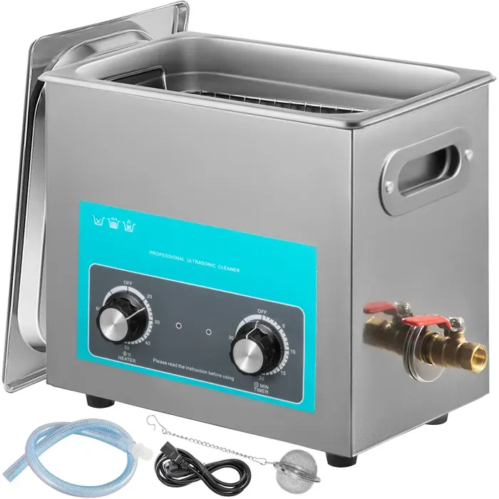 Nettoyeur à Ultrasons Professionnel-VEVOR- 6 L Bac Ultrasons avec Chauffage Minuterie et Bouton de Commande