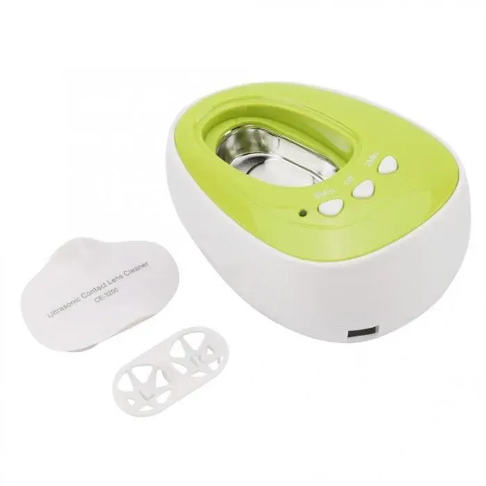 Nettoyeur à Ultrasons Vert Lentilles De Contact Ultra Sonique Automatique Protéines Des Yeux Lave-linge Sonique