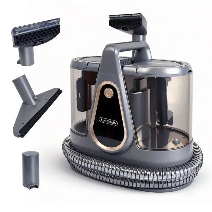 Nettoyeur canapé - KOTICIDSIN - 550W 18KPa - Réservoir 2200+900 ml - Brosses incluses — coloris Gris