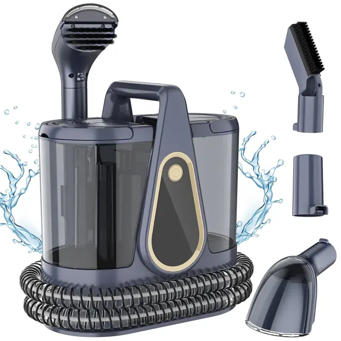 Nettoyeur canapé tissu 17Kpa Shampouineuse Canapé 1.5L+1.2L avec Suceur plat et 1.8m Tuyaux - Nettoyeur pour Tapis Tissus Voiture