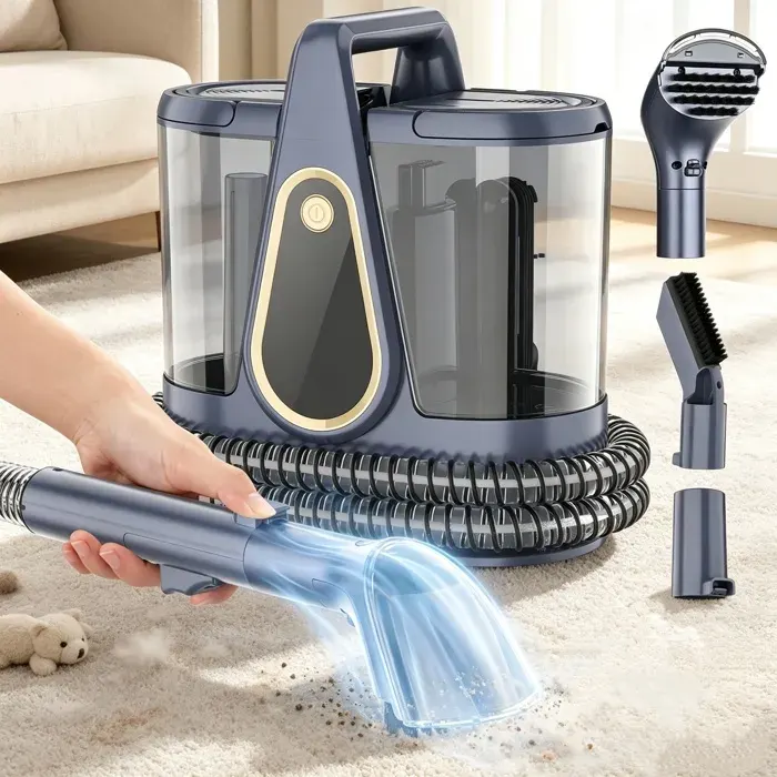 Nettoyeur Canapé Tissu Nettoyeur de Tissus et Tapis 550W 17Kpa Réservoir Eau 15L/12L Nettoyeur détacheur portable pour Canapé