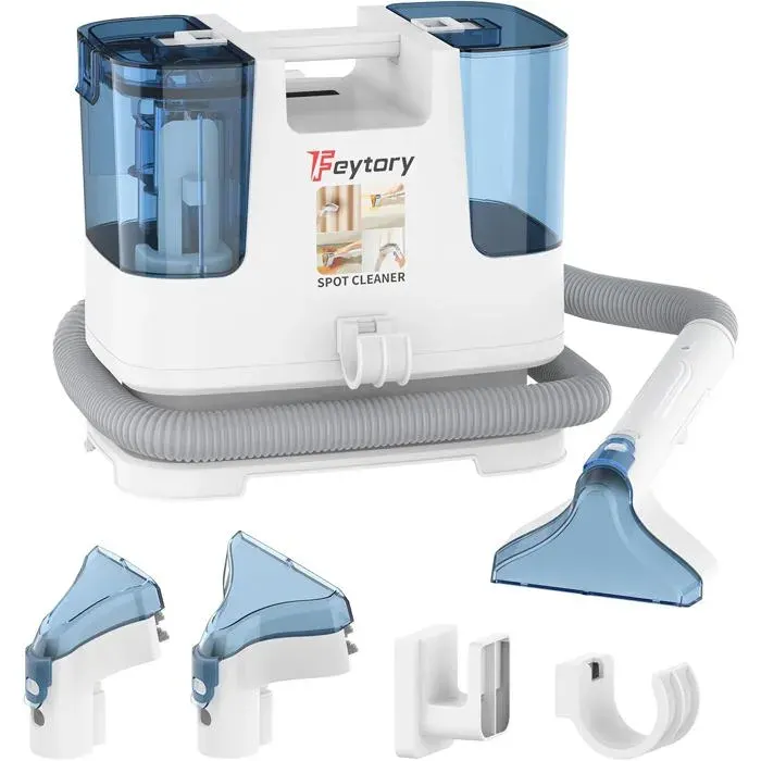 Nettoyeur Canapé Tissu Shampouineuse 1000W Nettoyeur détacheur 19Kpa Nettoyeur Textile pour Tapis Matelas Intérieur Voiture