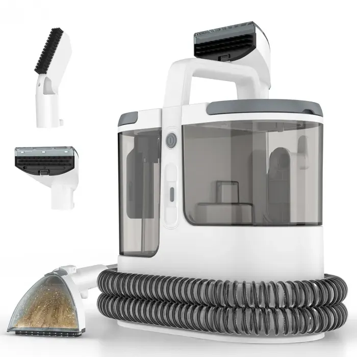 Nettoyeur de Tapis 18KPA pour canapé Tapis Voiture - Aspirateur Eau-Sec Forte Aspiration Lavage Eau décontamination - 550W