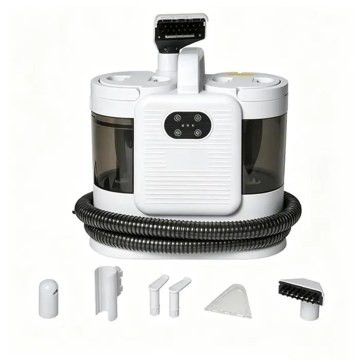 Nettoyeur de Tapis – Aspirateur Injecteur-Extracteur avec Fonction Vapeur – Nettoyeur à Vapeur – Réservoir 1.6L+1L – Shampouineuse
