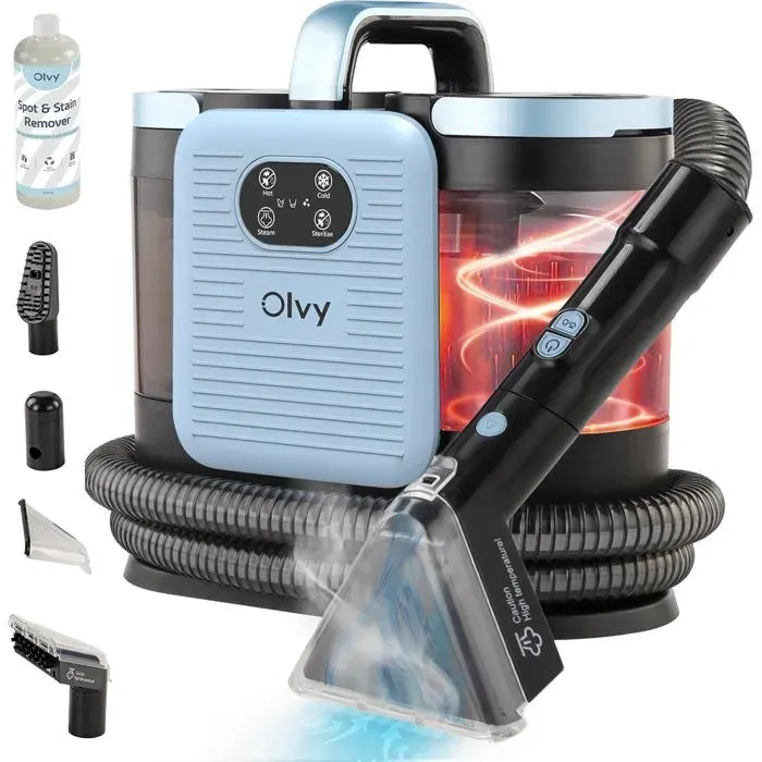 Nettoyeur de Tapis PRO Aspirateur Injecteur-Extracteur avec Fonction Vapeur Nettoyeur à Vapeur 100°C Appareil Nettoyeur de Canapé
