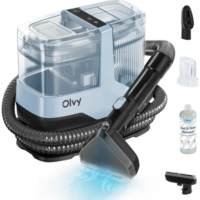 Nettoyeur de Tapis Puissant Détacheur 17000PA avec Tuyau de 16mCâble de 4mFonction d’Auto-Nettoyage & 500ml de Solution