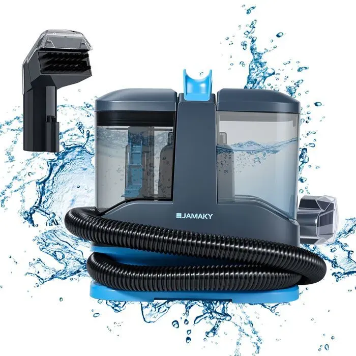 Nettoyeur détacheur portable - 450W - 13 Kpa - Cordon dalimentation 7M - Réservoir 1.05L/15L - Aspirateur nettoyeur à eau