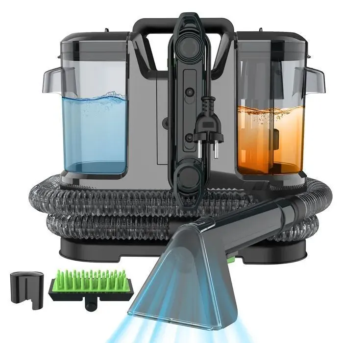 Nettoyeur Pour Canapé - Nettoyeur détacheur portable - 12Kpa - Tissu dameublement - 450 W - Réservoir 18 L - Tuyau 15 M
