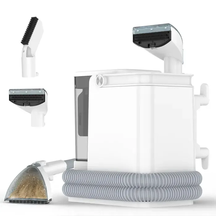 Nettoyeur textile 450W 220V - Double réservoir 1.0L propre / 0.6L usées - Aspiration 16 kPa - Flexible 1.7m IPX4