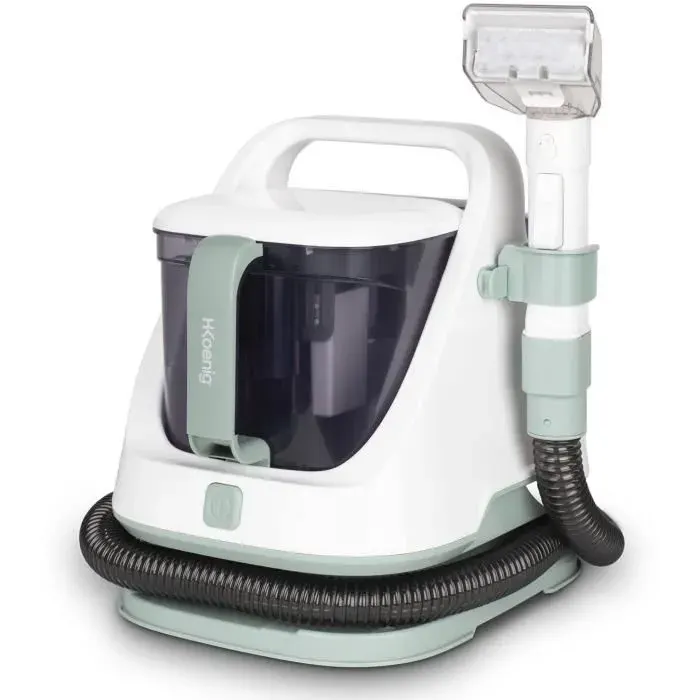 Nettoyeur textile à main HKOENIG TWT77 - Réservoirs à eau propre et sale amovibles - Capacité 14L/12L - Puissance 650W