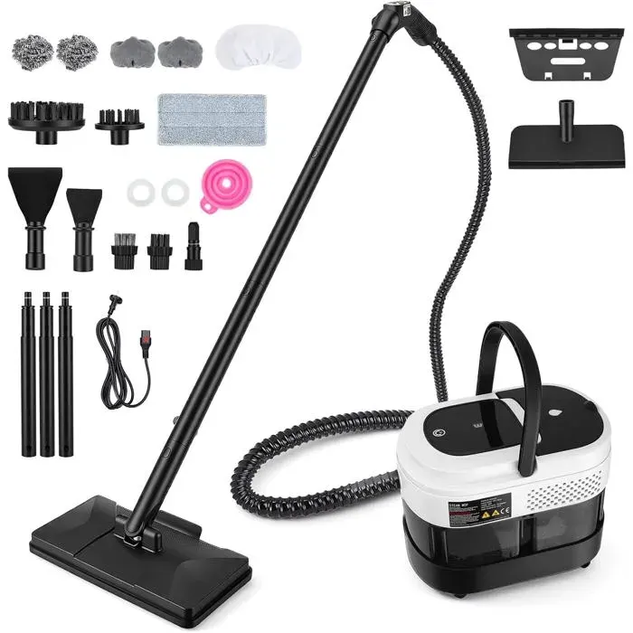 Nettoyeur Vapeur 1500W 3 Bar 105°C 16L Réservoir Multifonction Nettoyeur Vapeur Pression Pour Sols Moquettes Tissus Cuisine In