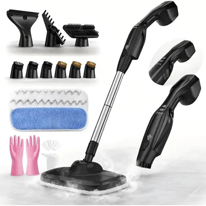 Nettoyeur Vapeur 17 En 1Balai Vapeur Avec Nettoyeur À MainChauffage Rapide 30SNettoyeur Vapeur Haute Pression 1000WSteam Cleaner