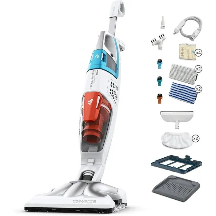 Nettoyeur vapeur 2 en 1 avec fonction aspirateur - Rowenta - Clean & Steam Multi - 1700 W - Temps de chauffe 30 s