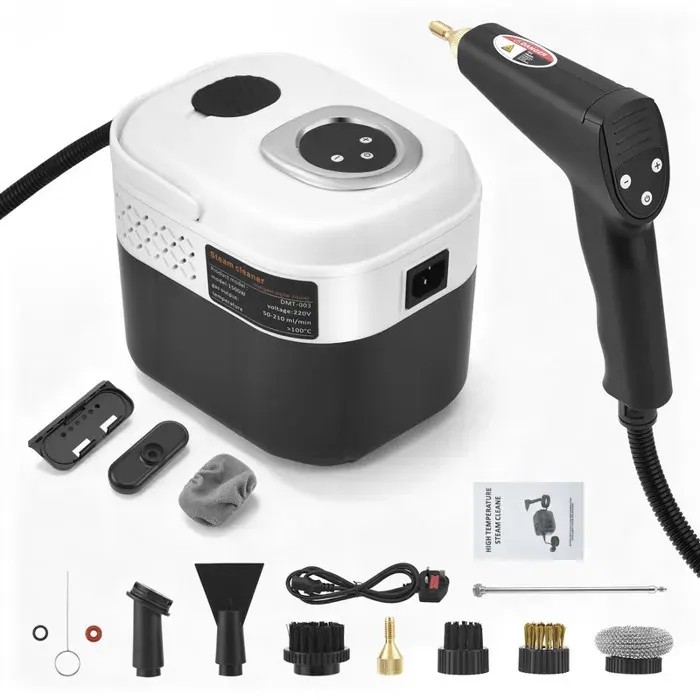 Nettoyeur Vapeur 2500W Nettoyeur Vapeur Haute Pression Portable avec Réservoir 1700ml Salle de bain Cuisine Fenêtres