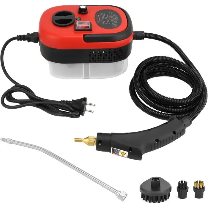 nettoyeur vapeur 2500w nettoyeur vapeur portable appareil portatif avec têtes de brosse pour cuisine salle de bain garage