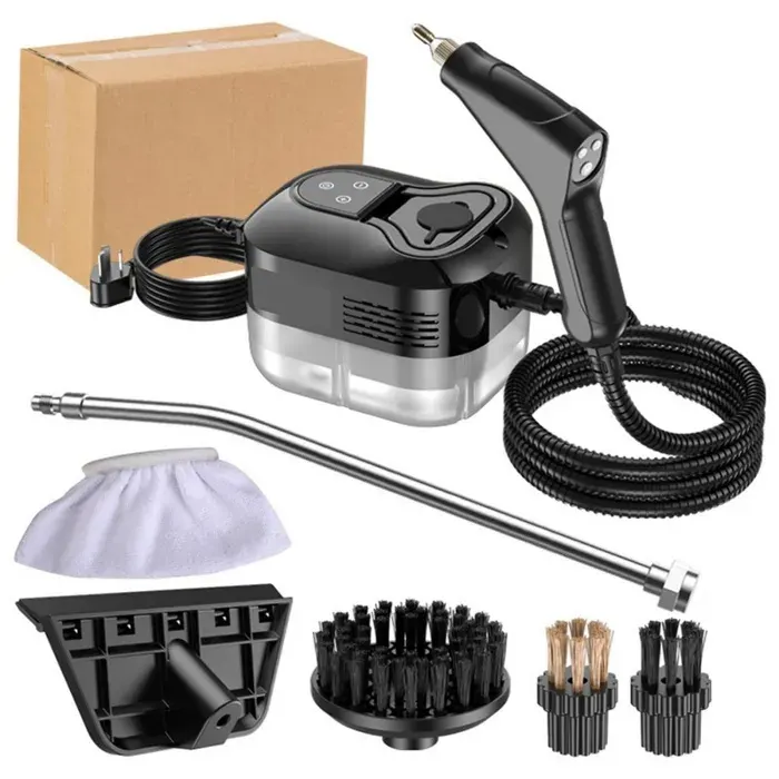 Nettoyeur vapeur 3 000 W réservoir de 12 litre 6 niveaux de puissance élimine les taches portable noir