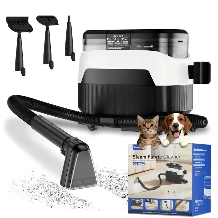 Nettoyeur vapeur 3 en 1 - ROLIPO - Shampouineuse Tapis & Canapé - 1650W - Aspiration 12 000Pa - Réservoirs 1250/950ml