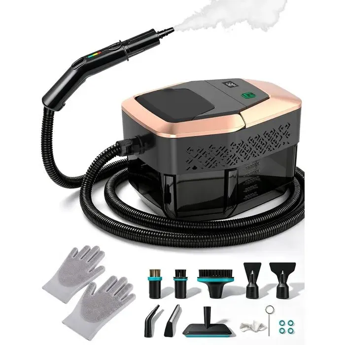 Nettoyeur Vapeur À 3 Niveaux Poignée Réglable Haute Pression 4 Bar Temps De Chauffage 15 S 105 °C Réservoir DEau De 18 L N