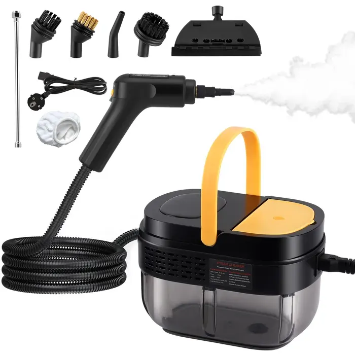 Nettoyeur Vapeur à Main 1600ML Steam Cleaner Portable avec 7 Accessoires1100ML Réservoir dEau de Grande Capacité pour Nettoyage