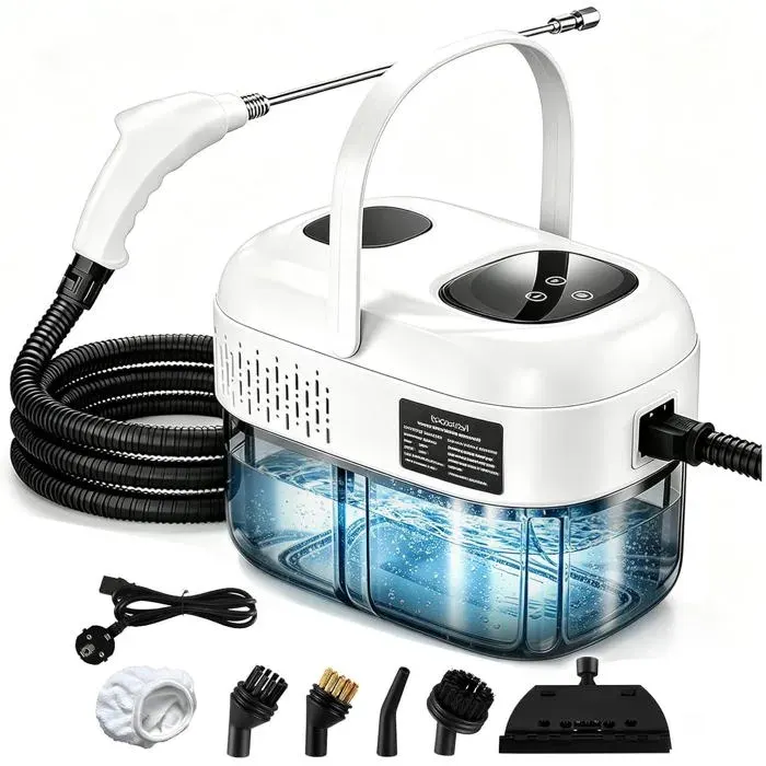 Nettoyeur vapeur à main avec Smart Touch 3 têtes de brosse nettoyeur vapeur haute performance de 2500 W pour voiture