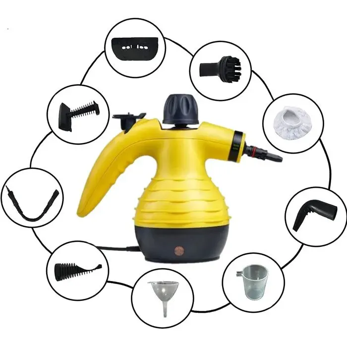 Nettoyeur Vapeur À Main Multifontion Portatile Ecologique Pour Canapé Tapis Tissus Vitre Matelas Mur Sol Voiture Moquette