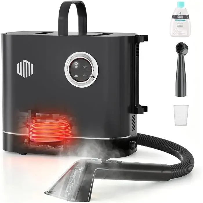 Nettoyeur Vapeur Canapé Double Réservoir 11L/12L Portable Haute Température Tissus Tapis Sols Cuisine