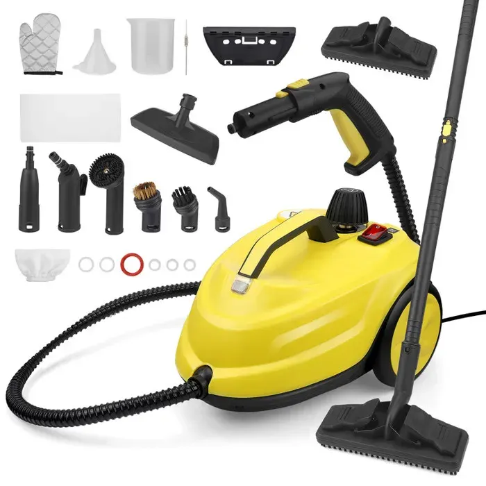 Nettoyeur Vapeur Haute Pression 2000 W 5 Bar Réservoir 2 L Vapeur 160 °C Élimine Graisses et Taches Balai Vapeur Puissant
