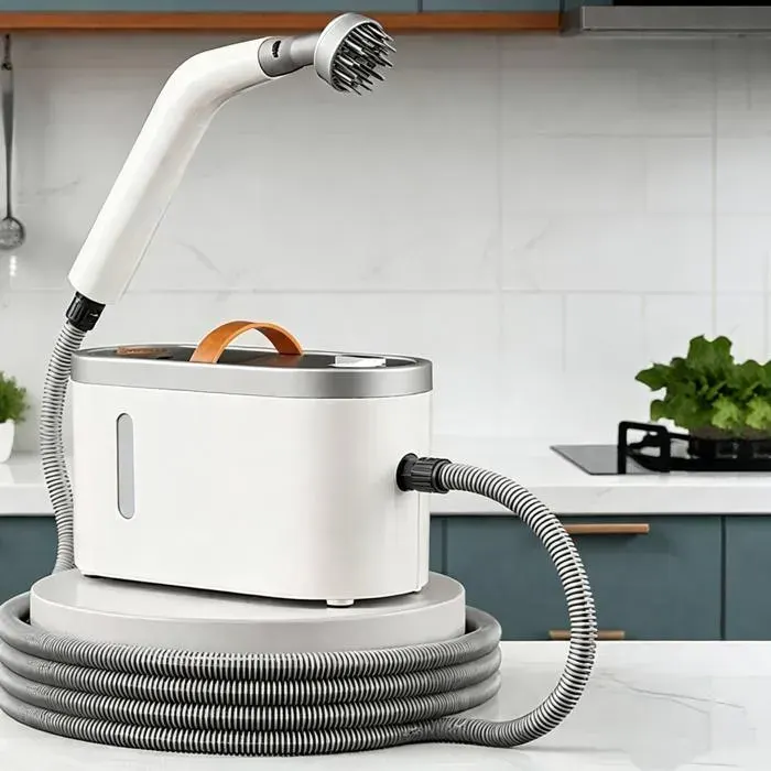 Nettoyeur Vapeur Haute Pression Nettoyeur Vapeur Multi-usage 1200W 750ml 105°C 6 Embouts Pour Cuisine Sol Vitres Canapé Voiture