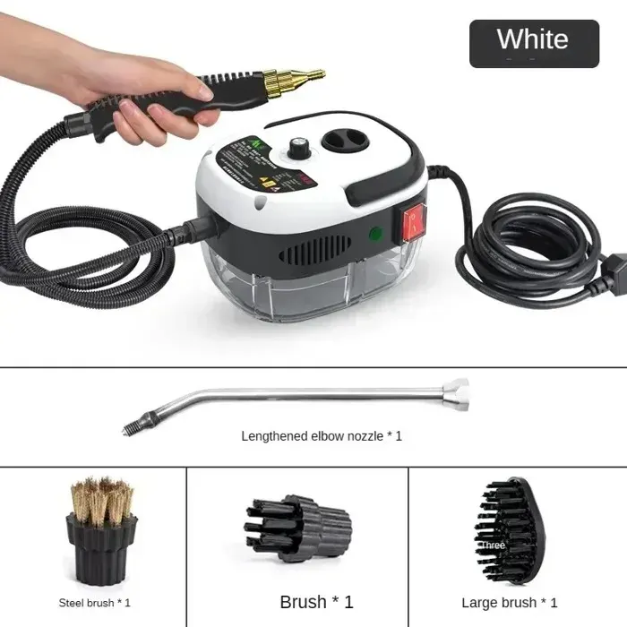 Nettoyeur Vapeur Haute Pression Portable 1200W 3BAR 1200ml Blanc 220V EU