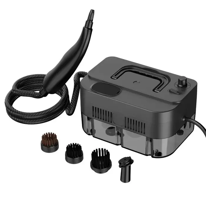 Nettoyeur vapeur Haute Pression1350W – Réservoir 1.2L 105°C 5 niveaux – Chauffage 10s – 3 brosses incluses - 2m de tuyau