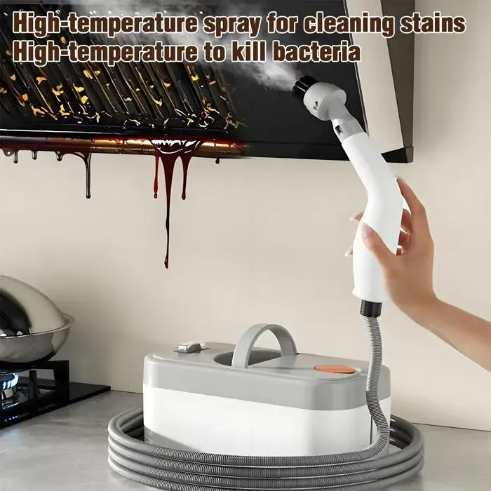 Nettoyeur Vapeur Haute Température Nettoyeur Vapeur Portable 1200W 850ml Anti-Sécheresse Pour Graisse Cuisine Sol Vitres Canapé