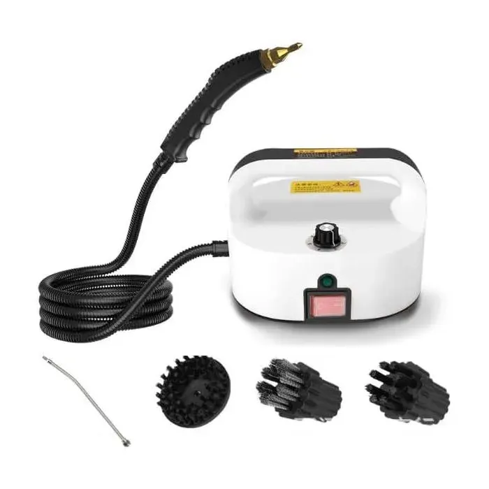Nettoyeur vapeur - KZQ - 2500 W - Compact et léger - 3 têtes de brosse - 6 vitesses réglables
