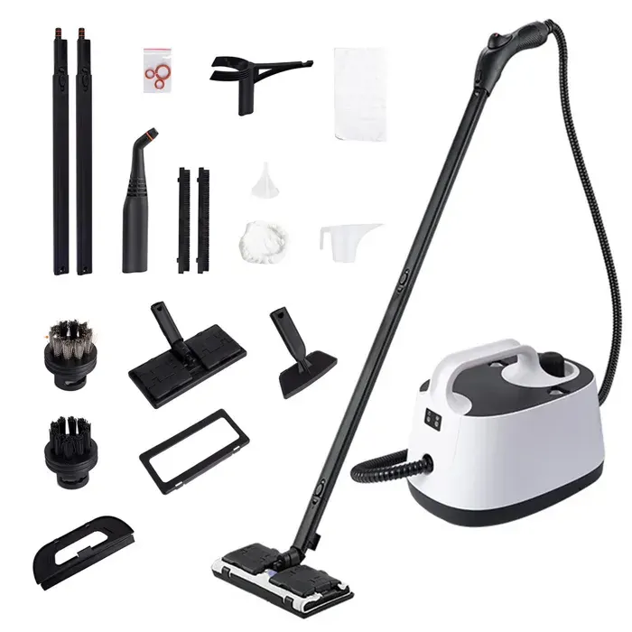 Nettoyeur Vapeur Machine à Vapeur Polyvalente 2000W Chauffage Rapide En 6 Minutes Pour Tapis Sols Fenêtres