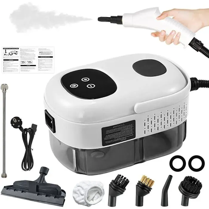 Nettoyeur Vapeur Portable 2500WNettoyeur Vapeur à Main avec Réservoir de 1.1l3bar Steam CleanerNettoyeur Vapeur Haute Pression