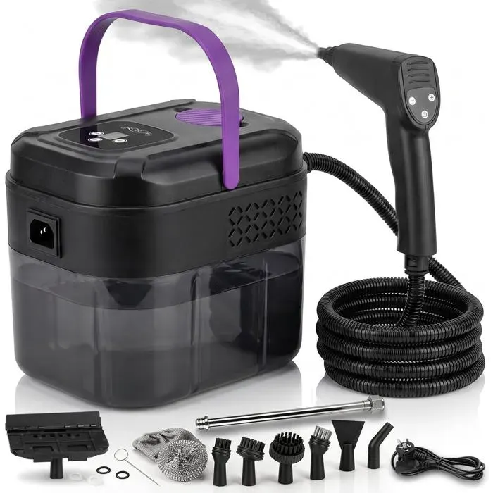 Nettoyeur Vapeur Portable avec Télécommande Sans Fil Réservoir de 17 L 6 Niveaux Chauffage en 10 Secondes