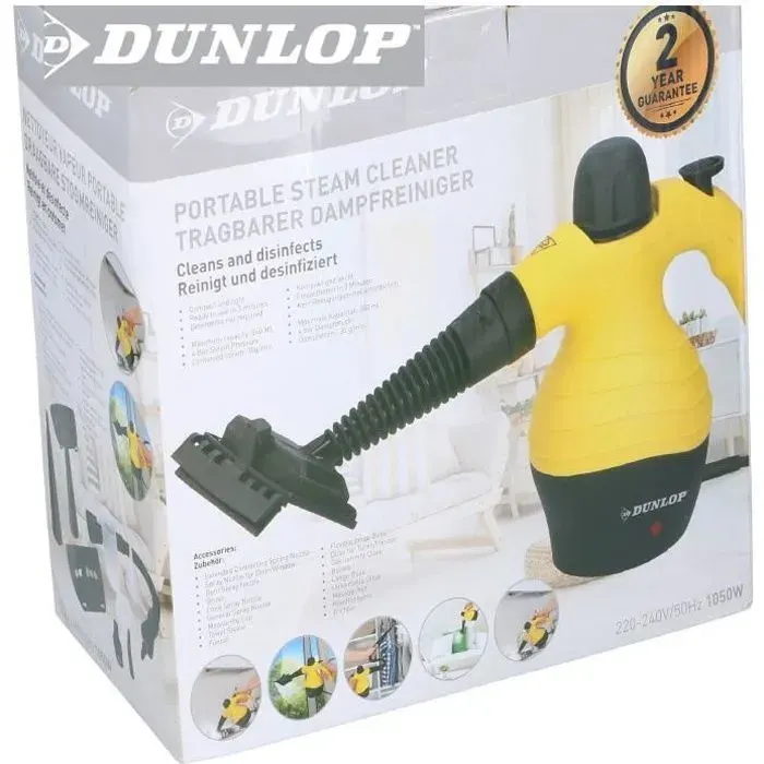 Nettoyeur vapeur portable - Dunlop - 12116 - 4 bars - 1050 Watts