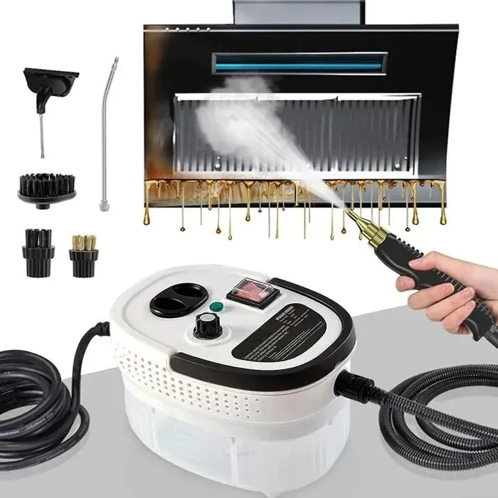 Nettoyeur vapeur portable haute pression 1500W haute température pour joints carrelage voiture cuisine salle de bain Blanc