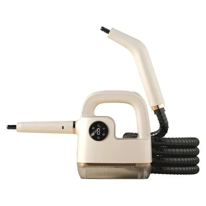 Nettoyeur Vapeur Portable - IDEKO - Beige - Élimine 99% des bactéries - Haute pression - LCD