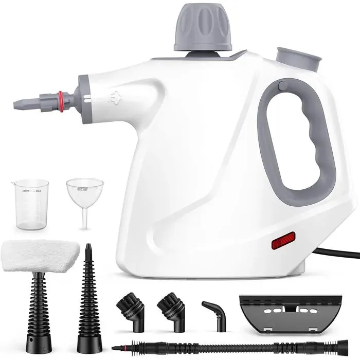Nettoyeur Vapeur Portable32Bar Nettoyant Vapeur Multifonction1050W 110°C100% Sans Chimie Désinfection10 Accessoirespour Sol
