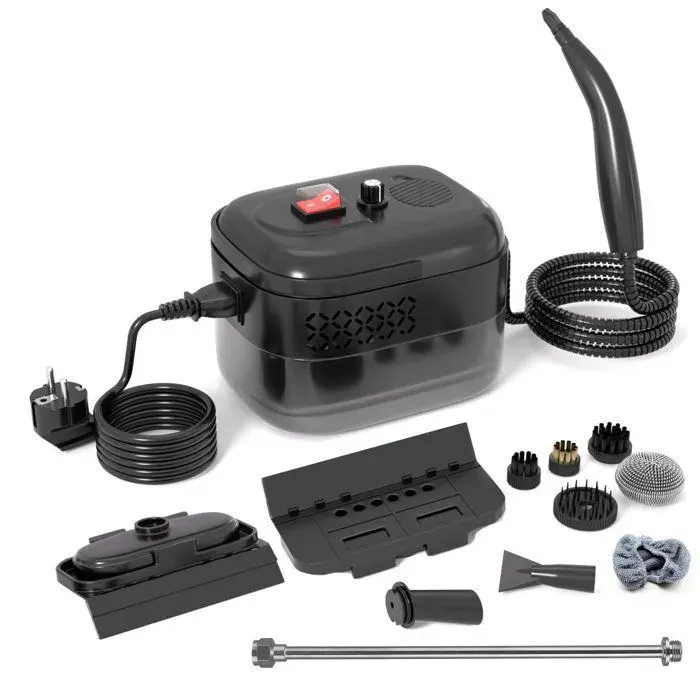 Nettoyeur vapeur portable6 niveaux de réglage8 buses préchauffage en 15 secondesréservoir de 1400ml idéal pour le nettoyage
