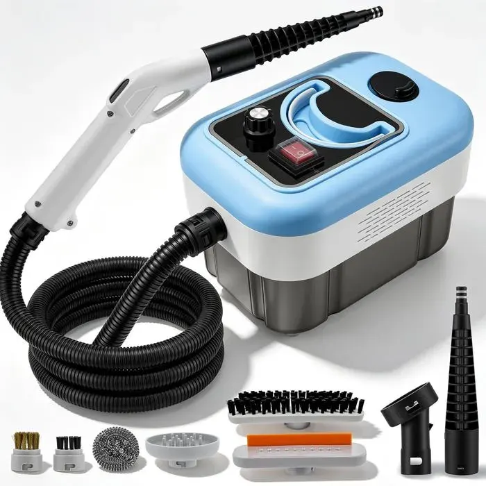 Nettoyeur Vapeur Portatif Nettoyeur Vapeur pour Maison 2000W 150g/min 25L Réservoir 8 Niveaux Steam Cleaner Nettoyeurs Vapeur