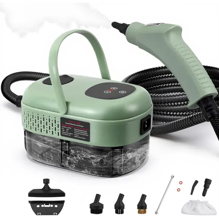 Nettoyeur Vapeur Professionnel 2500W Réservoir deau de Grande Capacité 6 modes réglables pour le Nettoyage Canapés Carrelag