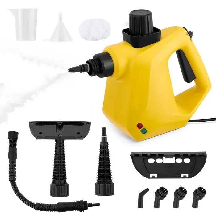 Nettoyeur VapeurNettoyeur Vapeur Portable avec serrure de sécurité et kit daccessoires de 10 piècesSteam Cleaner pour Taches