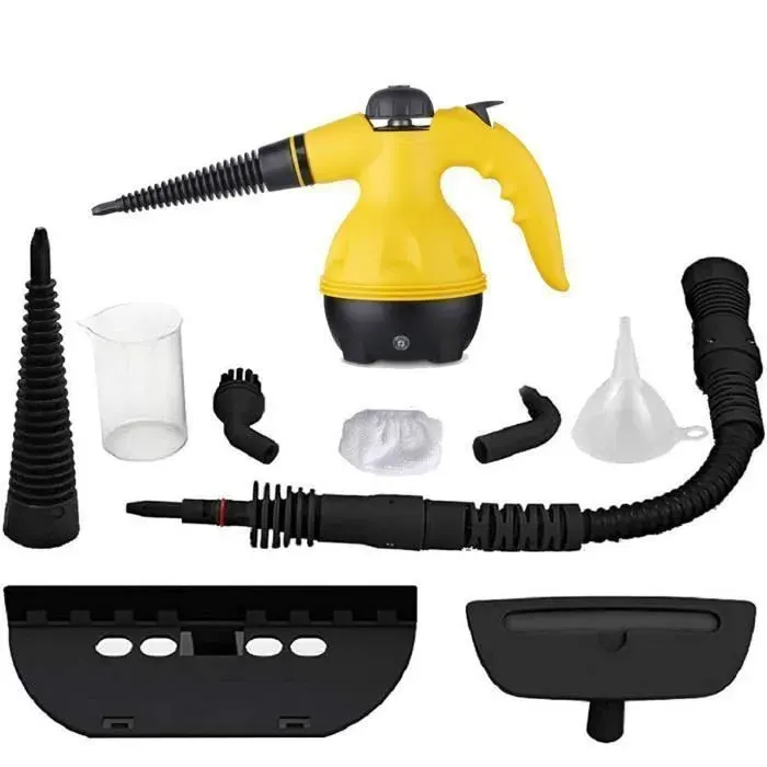 Nettoyeurs Vapeur Portatifs Cuiseur Vapeur 350ML 1000W pour le Nettoyage Ensemble 9 en 1 pour le Nettoyage de la Maison