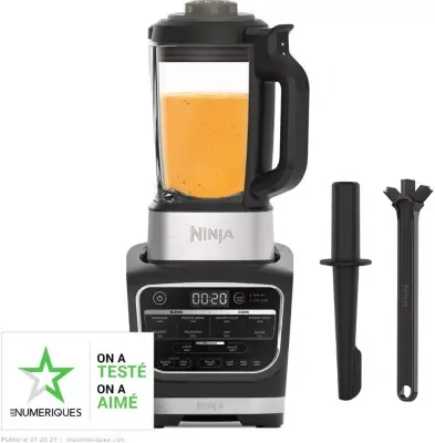 Ninja - Blender Chauffant Foodi 2-En-1 Hb150eu- Bol Verre Thermoresist - 1.7l